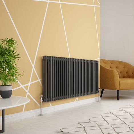 WarmeHaus Traditional Radiator Anthracite Double Panel 600x1460mm (1/5)