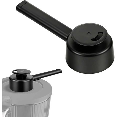 Déflecteur de vapeur compatible avec Thermomix TM7, accessoire avec poignée de sécurité, résistant à la chaleur, rotatif à 360°, compatible lave-vaisselle (noir)