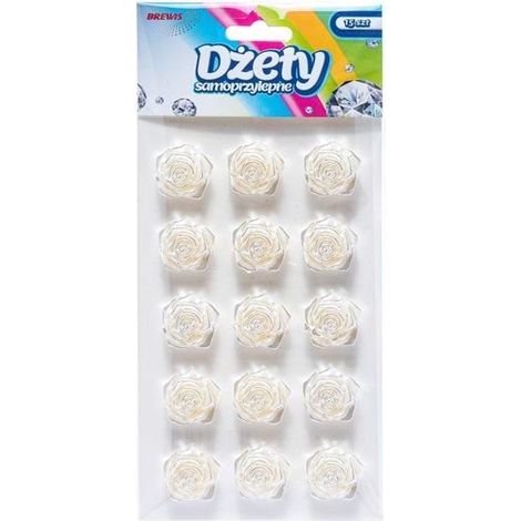 Strass roses autocollants, 15 pièces