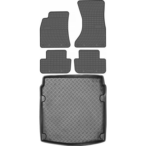 Juego de alfombrillas de goma para coche y maletero para Audi A4 B8 Sedán (2008-2015).