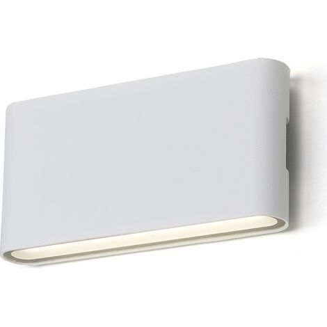 Applique LED haut/bas 12W 4000K aluminium blanc IP54 175mm