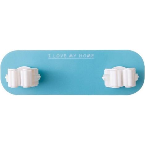 Clip de vadrouille mural support de rangement pour vadrouille 1pc vadrouille brosse multifonctionnelle large balai pince de rangement bleu (1/3)