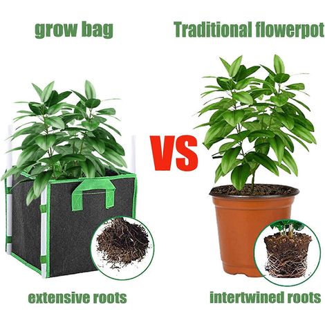 Bac de culture utilitaire pour légumes, idéal pour le jardin, la cour ou la terrasse. Sac de plantation carré. (1/4)