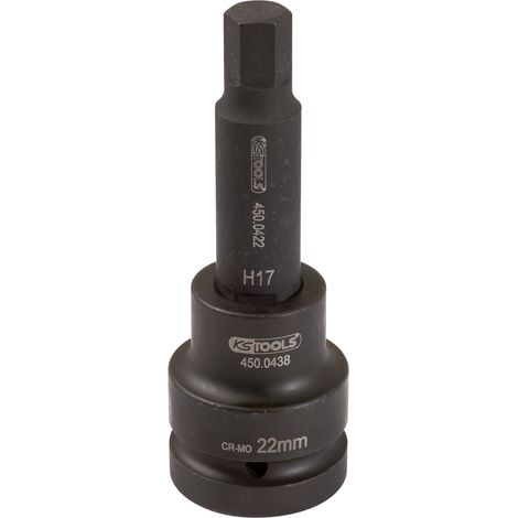 KS Tools - Douille tournevis à chocs longue 3/4'' 6 pans, 19 mm - 450.0462