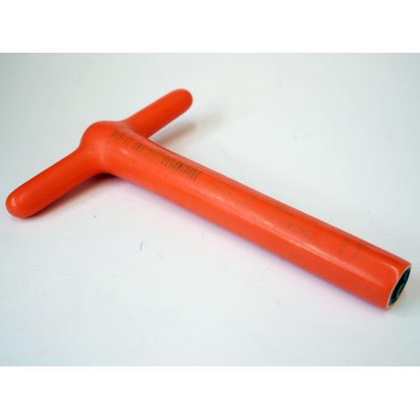 Clé à béquille 6 pans femelle taille 11mm isolée 1000V orange (Enedis 07.82.111) tube 165mm acier traité DERANCOURT