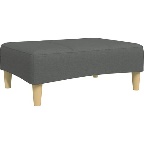 Repose-pied gris foncé 77x55x31 cm tissu