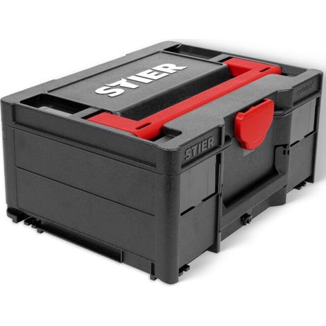 Stier – Malette de rangement Systainer³ II Black Edition – Dimensions H 180 x L 396 x P 296 mm – Matériau ABS recyclable – Poignée optimisée