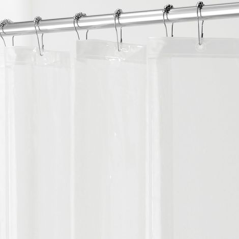 Cortina de ducha transparente 3.0, forro transparente para baño, fabricada en PEVA antimoho. (1/4)