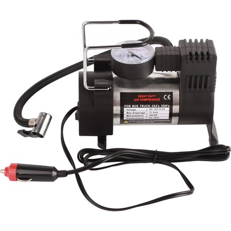 Gonfleur de pneus de voiture 150 PSI, rapide et portable, pompe à air haute pression pour petites voitures, mini compresseur d'air électrique (1/4)
