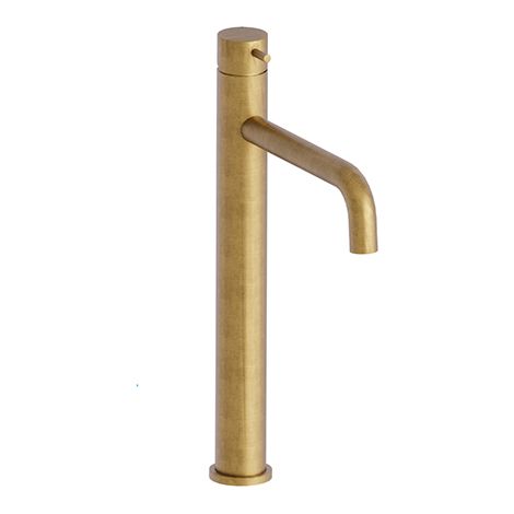Robinet mitigeur lavabo haut TRIVERDE or brossé avec bonde up&down - Cristina Ondyna (1/2)
