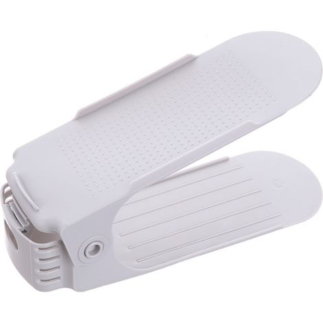 Organisateur de chaussures à double niveau, gris (1/4)