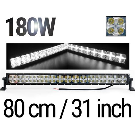 LED-Bar 80 cm – LED-Dioden-Bar-Scheinwerfer mit Tagfahrlicht CROSS DRL 180W, 12V/24V mit 2 Betriebsarten