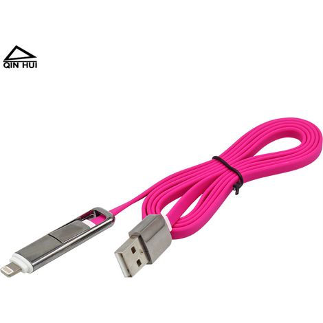 Câble de charge double pour voiture, connecteur 2 en 1, câble de charge 1 vers 2, charge rapide, câble de transmission de données