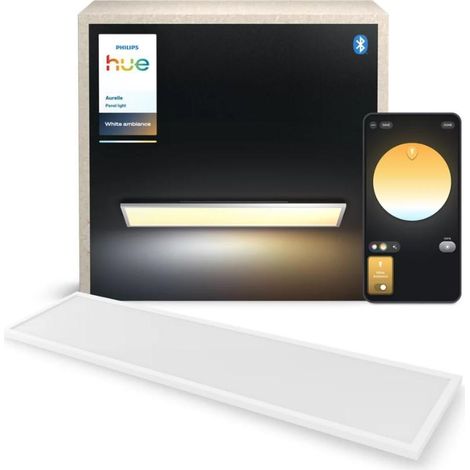 Philips Hue Aurelle Plafonnier Rectangulaire (Blanc) Lumière blanche chaude à froide - Comprend 1 Variateur de lumière - White Ambiance (1/3)