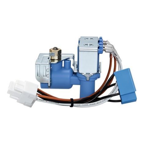 Specific water inlet solenoid valve for refrigerator DA62-02360B, compatible with Samsung brand refrigerators (120 V).