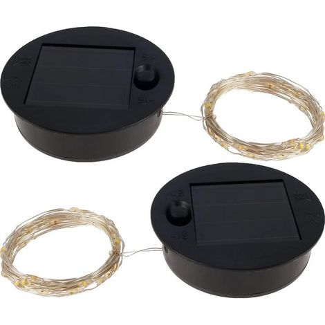 Ersatzteil für Solarlaterne Abdeckung für Solarpanel Reparatur von Gartenbeleuchtung Mit 30 LEDs, Kabel 7 cm Durchmesser Schwarz (1/5)