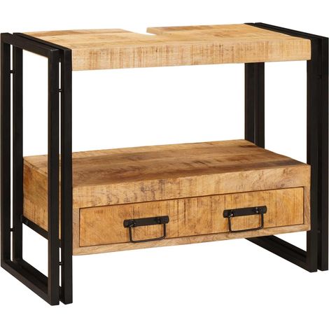 Maison Exclusive - Armadio da bagno con cassetto Marrone Legno di mango massello (1/5)