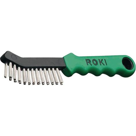 Brosse métallique ROKI® L.225mm 0,35mm VA à 2 rangées (1/5)