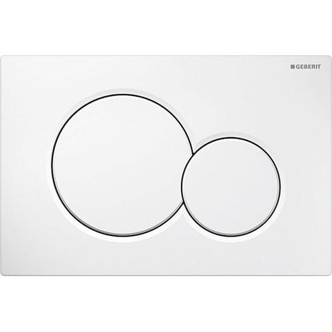 Sigma01 Flush Geberit Plate Compatible, Alpine White, Dual Flush Actuator, 246 x 164mm Plastic, Wall Mounted with Fixings