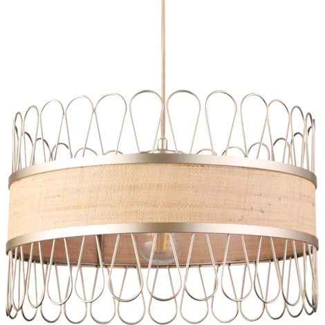 Lámpara colgante Flore de ratán Ø40 cm (1/4)