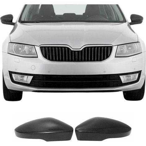 Coques de Rétroviseurs pour Skoda Octavia III 2013-2019 en Carbone Noir (1/5)