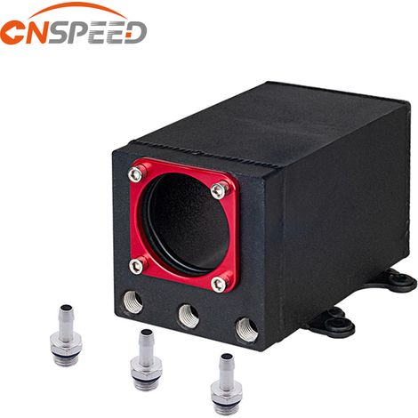 Réservoir de carburant externe universel 60 mm 044, pompe à carburant, réservoir de récupération d'huile Racing en aluminium usiné noir, réservoir tampon de carburant unique