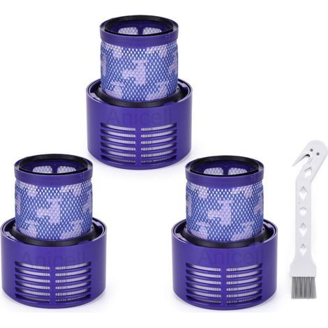 Abcrital – Lot de 3 filtres de remplacement pour aspirateur Dyson V10 – Lavables et réutilisables – Filtration optimale – Compatible avec modèles V10 Absolute, V10 Animal - 969082-01 (1/5)