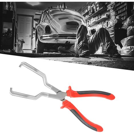 Pince démontage durite et collier de fixation pour tuyau carburant, outil réparation auto en acier carbone, extracteur connecteur filtre essence. (1/5)