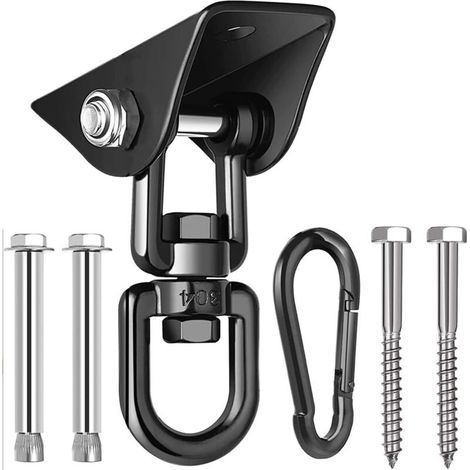 JSSEVN - 304 Stainless Steel Ceiling Hook – 450kg Capacity – 360° Rotation – For Hammocks, Swings, Punching Bags, Yoga (1/5)