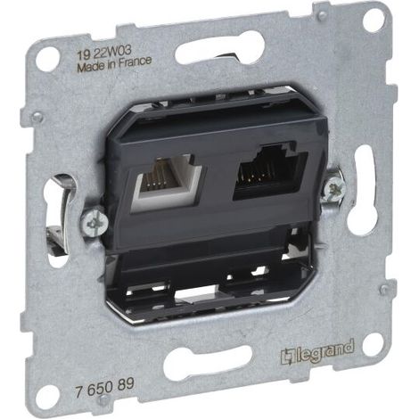 Legrand Einsatz SEANO Datendose RJ11+RJ45 Kat.6 UTP