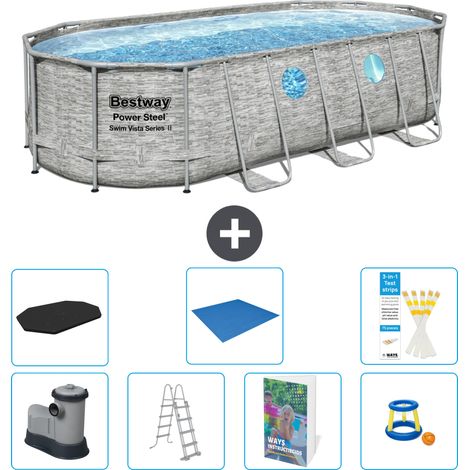 Bestway Bestway Power Steel Ovale - 549x274x122 cm - 8-pièces  S568 (1/4)