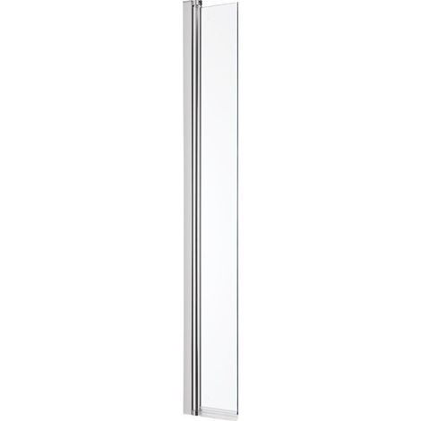 Milano Portland 250mm Shower Bath Screen Splash Guard with Profile - Chrome (1/5)