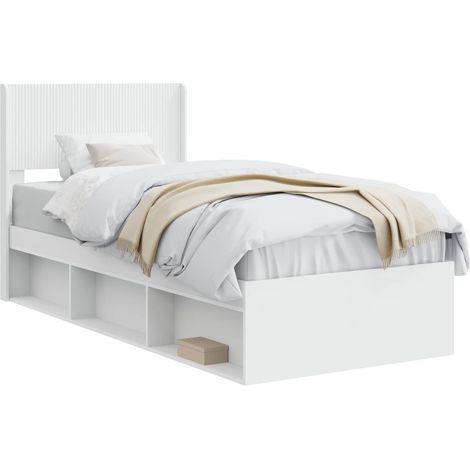 Struttura del letto con stoccaggio e testata Bianco vidaXL (1/5)