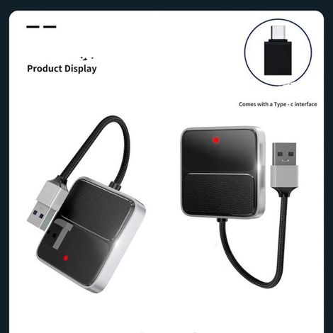 Adaptateur CarPlay Sans Fil TY-C12 - Conversion Filaire vers Wireless pour Voiture-Compatible iPhone & iOS-Plug & Play (1/5)
