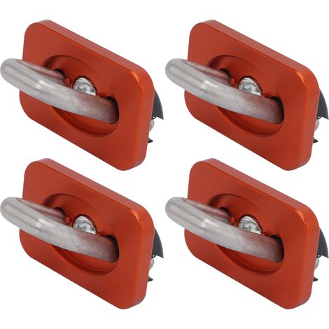Ancrages de benne de camion 4 pièces, capacité 1000 lbs, acier inoxydable, remplacement pour Chevy Silverado 2007-2021, orange (1/5)