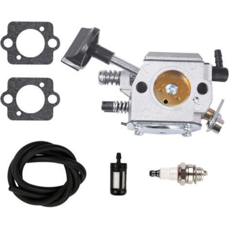 Vergaser-Reparatursatz mit Kraftstofffilter und Zündkerze für SR320, SR340, SR380, SR400, SR420, BR320, BR340, BR380, BR400, BR420 – 1 Vergaser, 1 Filter, 1 Kraftstoffleitung, 2 Dichtungen, 1 Zündkerz