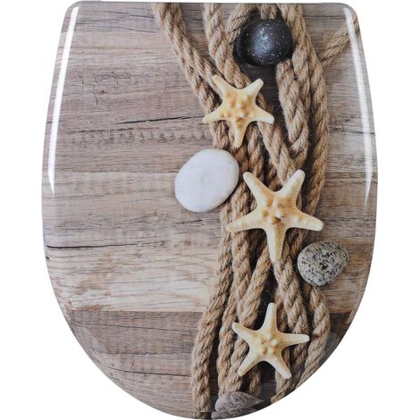 Copriwater Starfish duroplast in corda di canapa con chiusura ammortizzata e fissaggio rapido 190000724