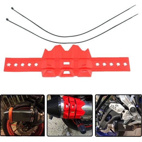 Universeller Hitzeschutzring für Motorradauspuff (schwarz) (1/5)