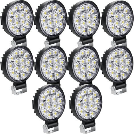 2 Pcs Rond Phare de Travail Led, 3.2 pouces 42W Mini (1/5)