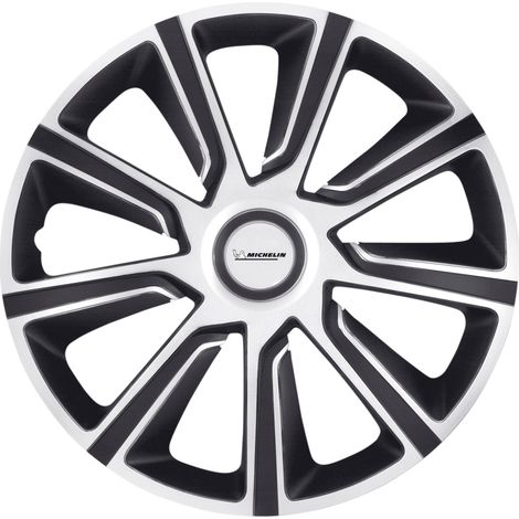 Michelin Radzierblenden Louise 38 cm (15 Zoll) silber schwarz 4 Stück Radzierblenden