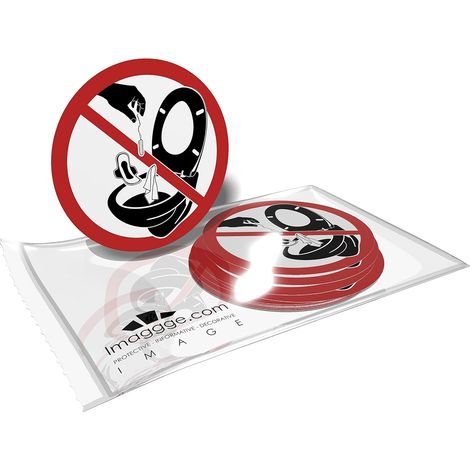 Autocollant pour cuvette de toilettes - Ne rien jeter dans les WC - 15 stickers ronds - 4,5cm (1/5)