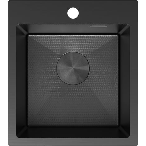 Mexen Solix lavello in acciaio 1-vasca 400 x 450 mm, nero HC - 6401401000-70HC (1/5)