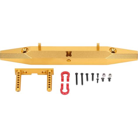 Hochrealistischer, stoßdämpfender RC-Heckstoßfänger aus Aluminiumlegierung für MN999 / TRX4 / SCX10 90046 90047 / AXIAL 103007 Gold (1/5)