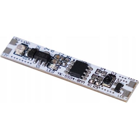 Interrupteur sans contact pour profilés LED, carte max. 60 W, 41 x 8 mm, avec variateur. (1/2)