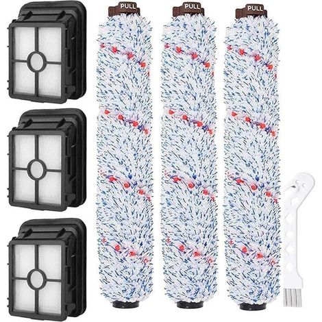 Für Bissell CrossWave Staubsauger: 3x Mehrzweckbürstenwalze 1868 + 3x Staubsaugerfilter 1866 + 1x Reinigungsbürste, siehe Teilenummern 1608683, 160-8683, 1608684 (1/5)