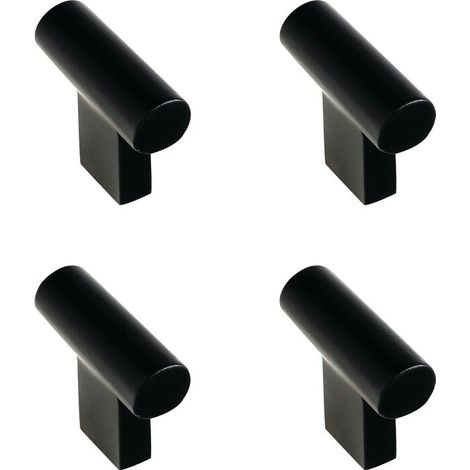 Bouton de meuble en laiton Finition noire mate Mesures 331231mm Système de fixation vissé Comprend des vis M4 4 unités - talla