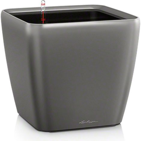 Grand Pot Lechuza Quadro LS 50 Kit Premium Complet - 50 x 50 cm - Différentes Couleurs Noir brillant (1/5)