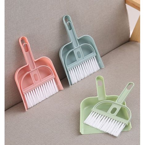 3 Ensembles Balai Pelle et Seau Petit Balai Brosse Mini Pelle à Balai pour Nettoyage Bureau Brosse de Nettoyage de Balayage de Bureau (1/5)