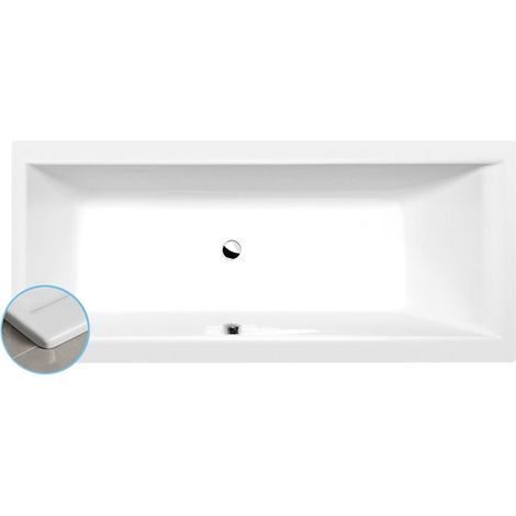 CLEO SLIM Bain rectangulaire 170x75x48cm, blanc