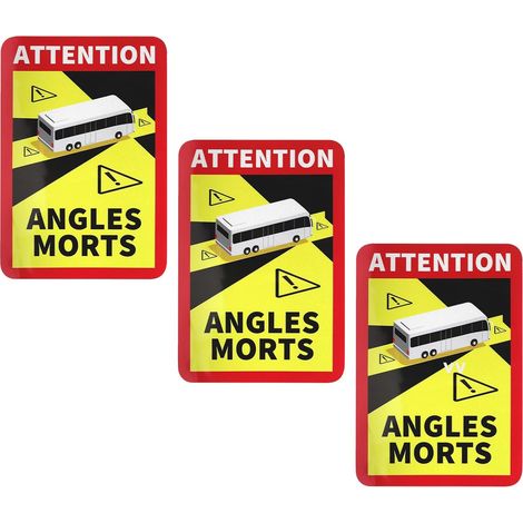 Lot de 3 Autocollants d'Angle Mort APOMOONS - Panneaux Magnétiques Imperméables 17x25 cm pour Bus et Caravane (1/5)